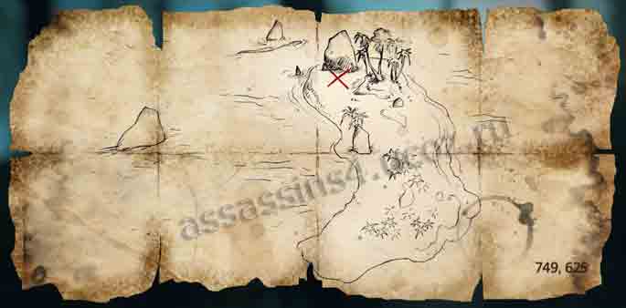 Карта сокровищ (749,625) в Assassins Creed 4: Black Flag